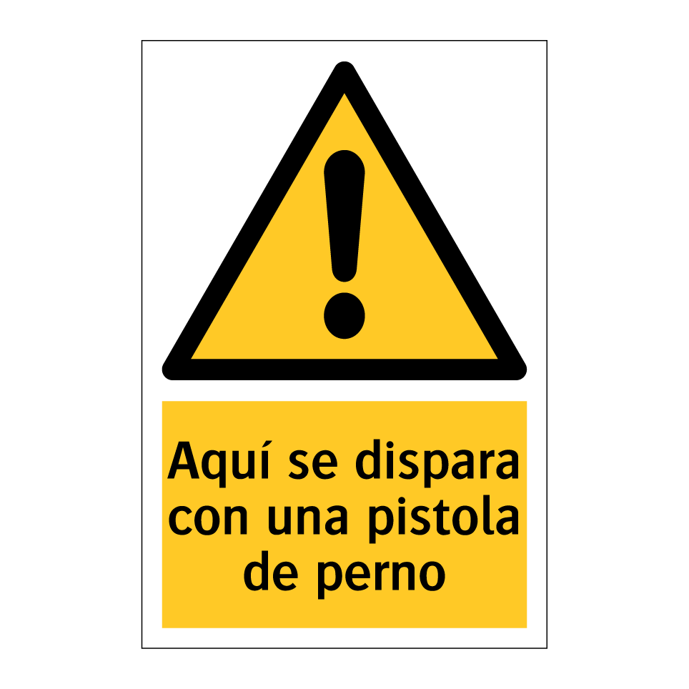 Aquí se dispara con una pistola de perno