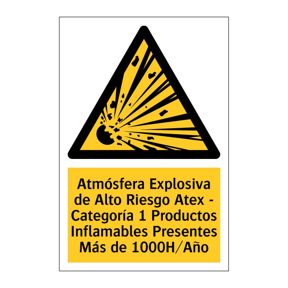 Atmósfera Explosiva de Alto Riesgo Atex - Categoría 1 Productos Inflamables Presentes Más de 1000H/Año