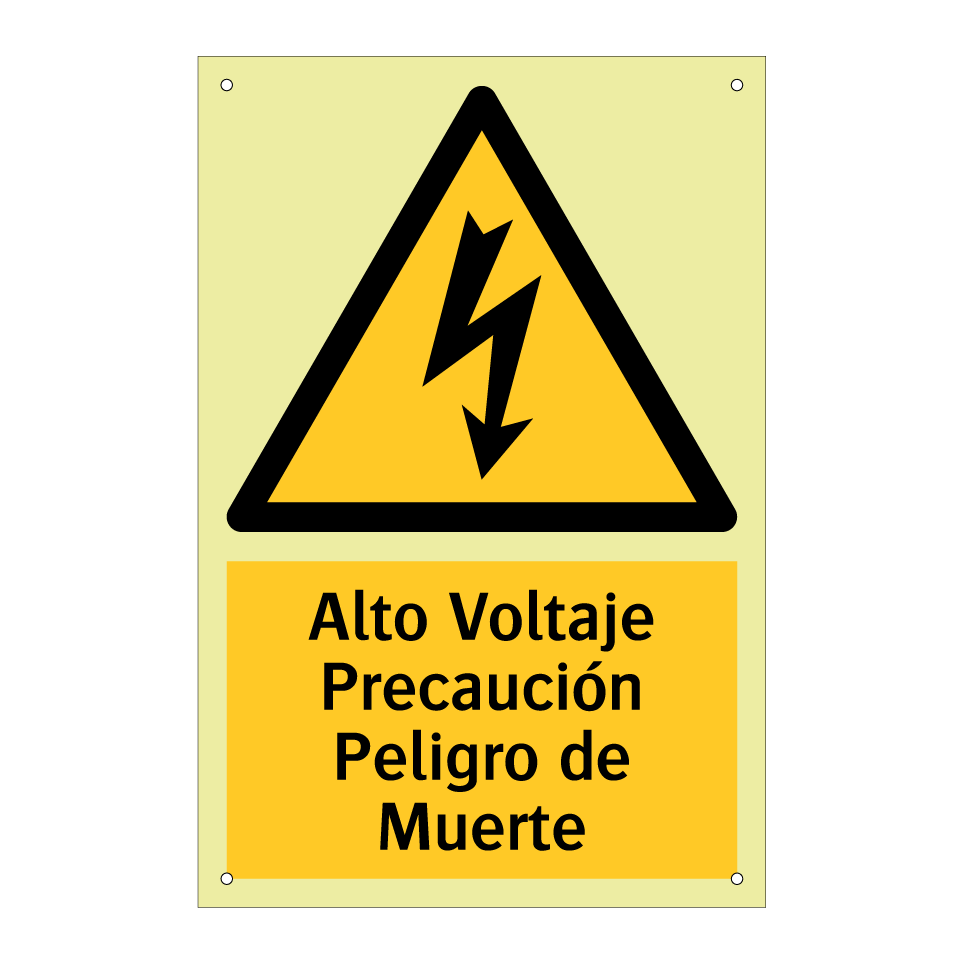 Alto Voltaje Precaución Peligro de Muerte
