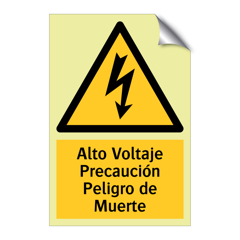 Alto Voltaje Precaución Peligro de Muerte
