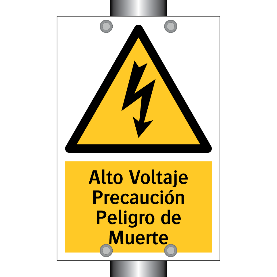 Alto Voltaje Precaución Peligro de Muerte