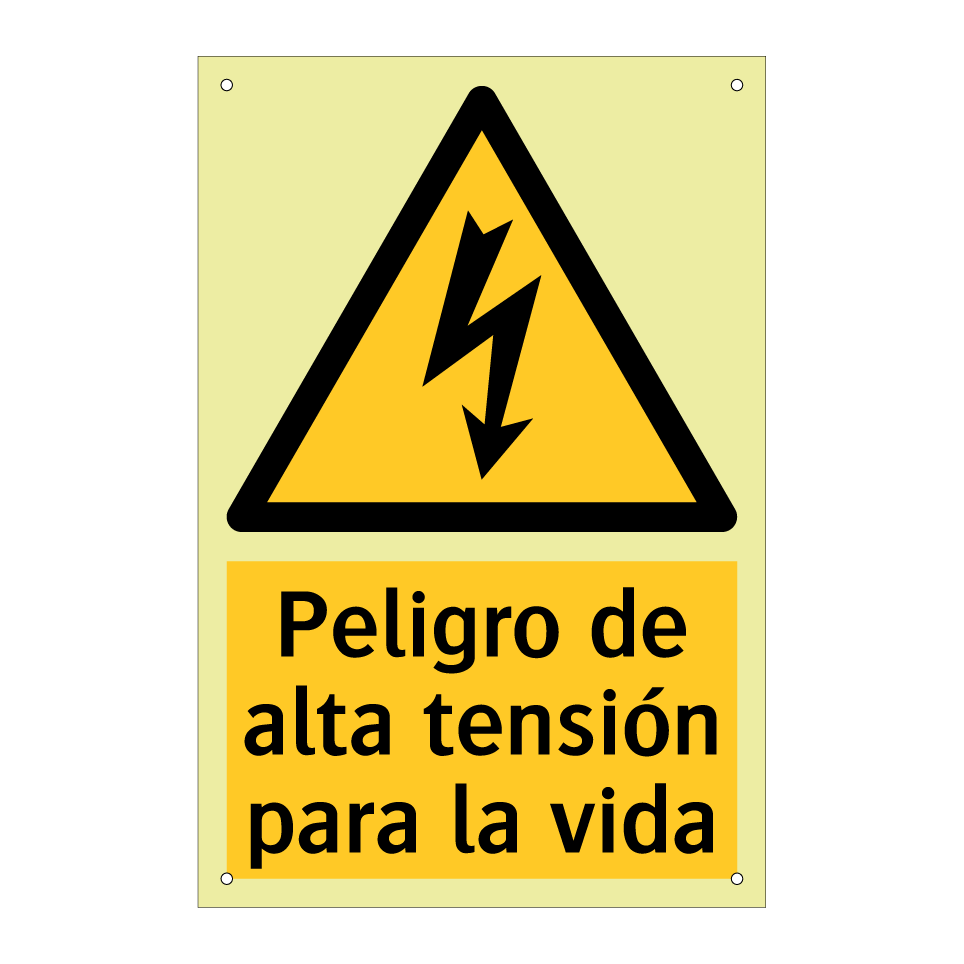 Peligro de alta tensión para la vida