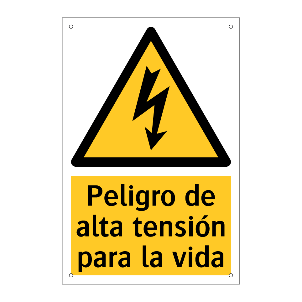Peligro de alta tensión para la vida