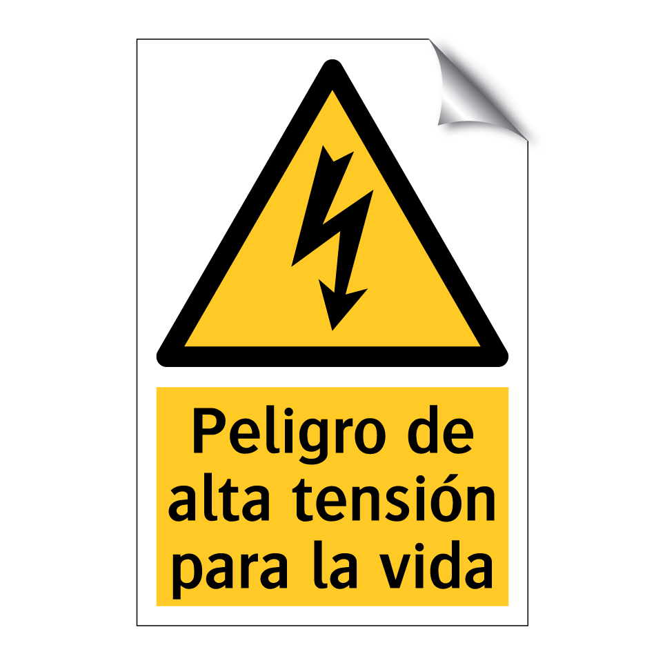 Peligro de alta tensión para la vida