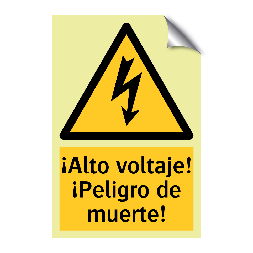 ¡Alto voltaje! ¡Peligro de muerte!
