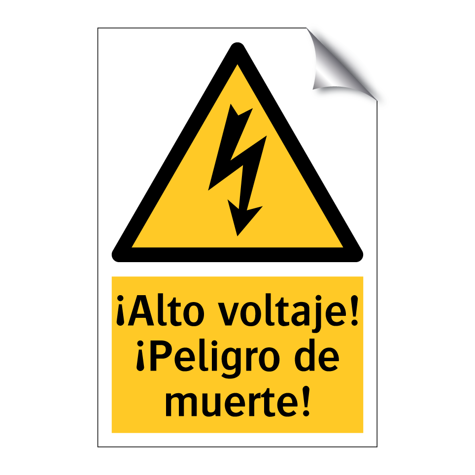 ¡Alto voltaje! ¡Peligro de muerte!
