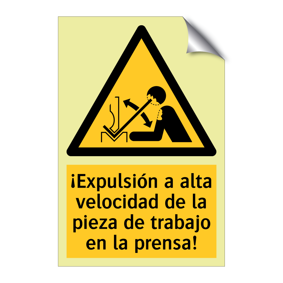 ¡Expulsión a alta velocidad de la pieza de trabajo en la prensa!