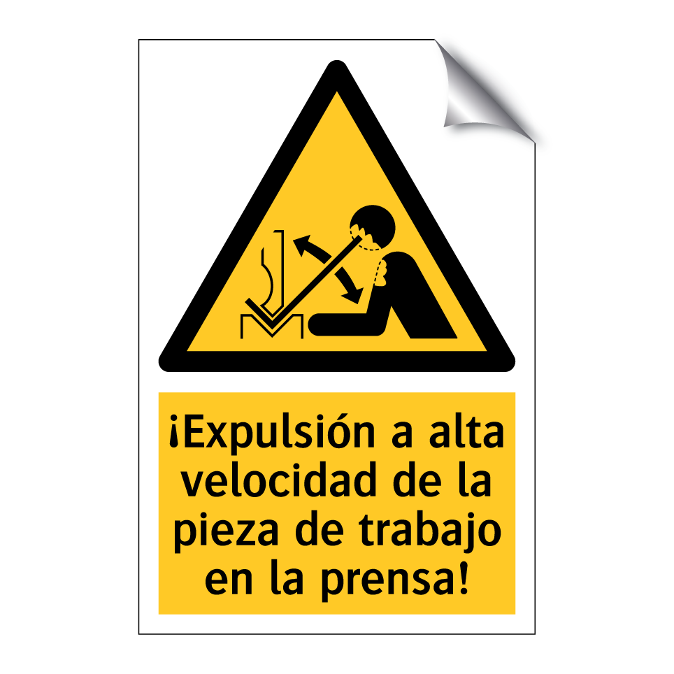 ¡Expulsión a alta velocidad de la pieza de trabajo en la prensa!