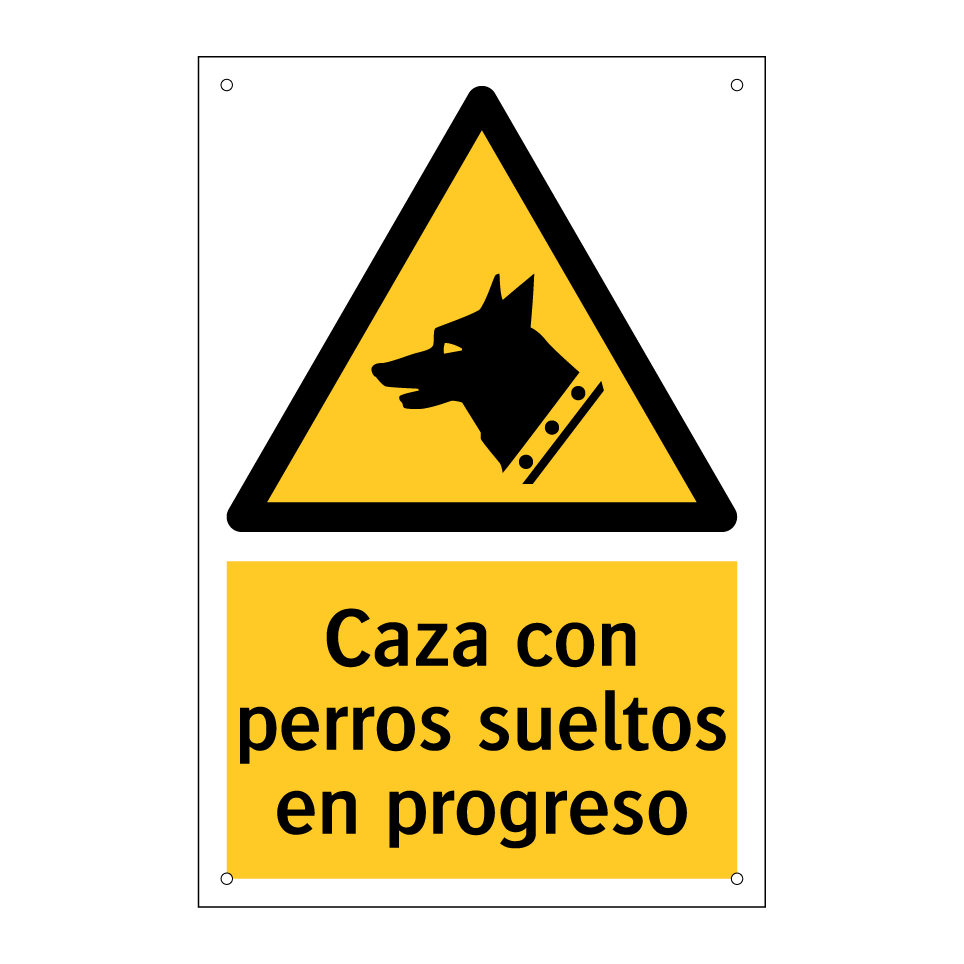 Caza con perros sueltos en progreso