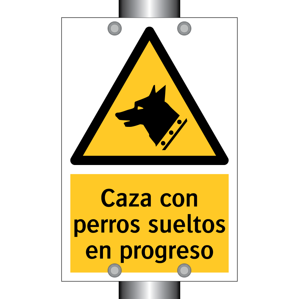 Caza con perros sueltos en progreso
