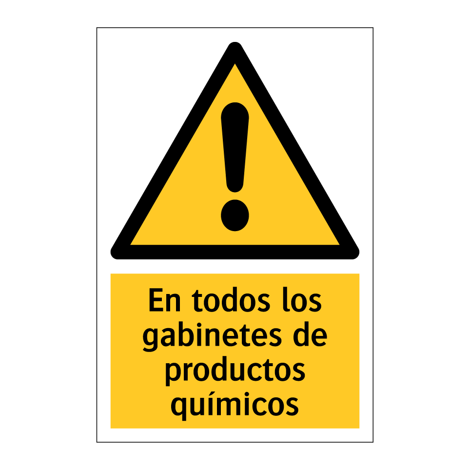 En todos los gabinetes de productos químicos
