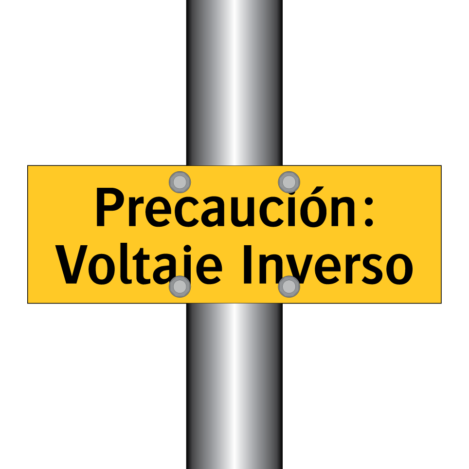 Precaución: Voltaje Inverso