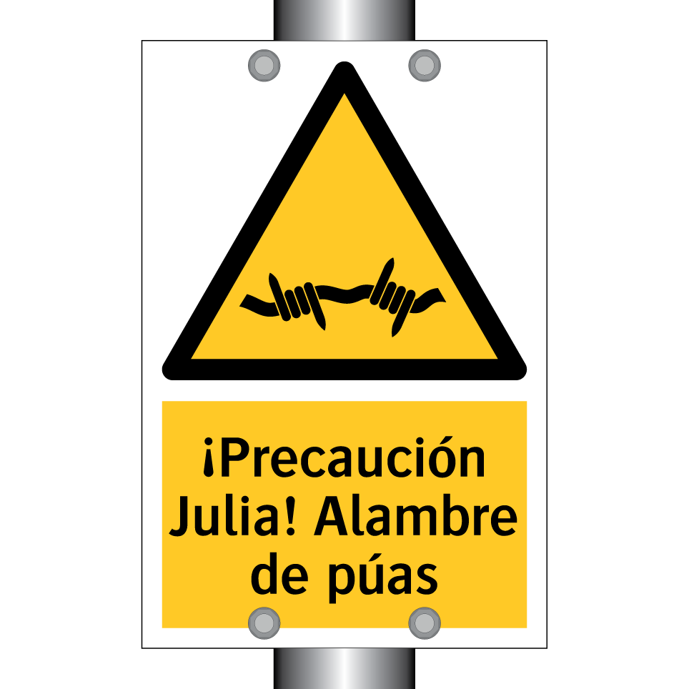 ¡Precaución Julia! Alambre de púas