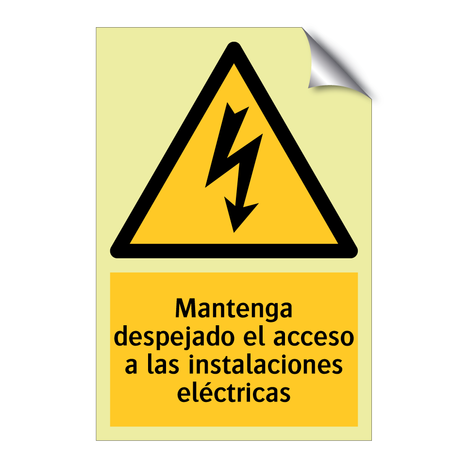 Mantenga despejado el acceso a las instalaciones eléctricas
