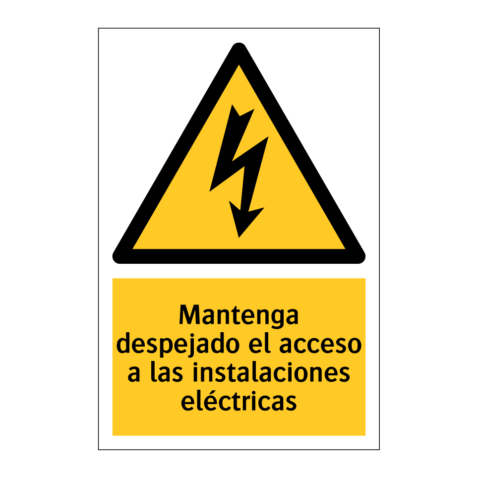 Mantenga despejado el acceso a las instalaciones eléctricas