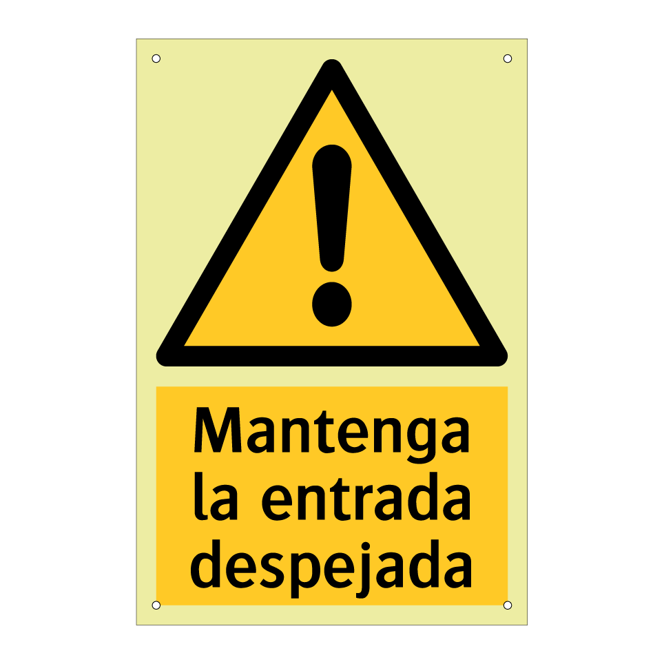 Mantenga la entrada despejada