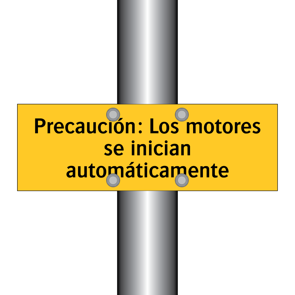 Precaución: Los motores se inician automáticamente