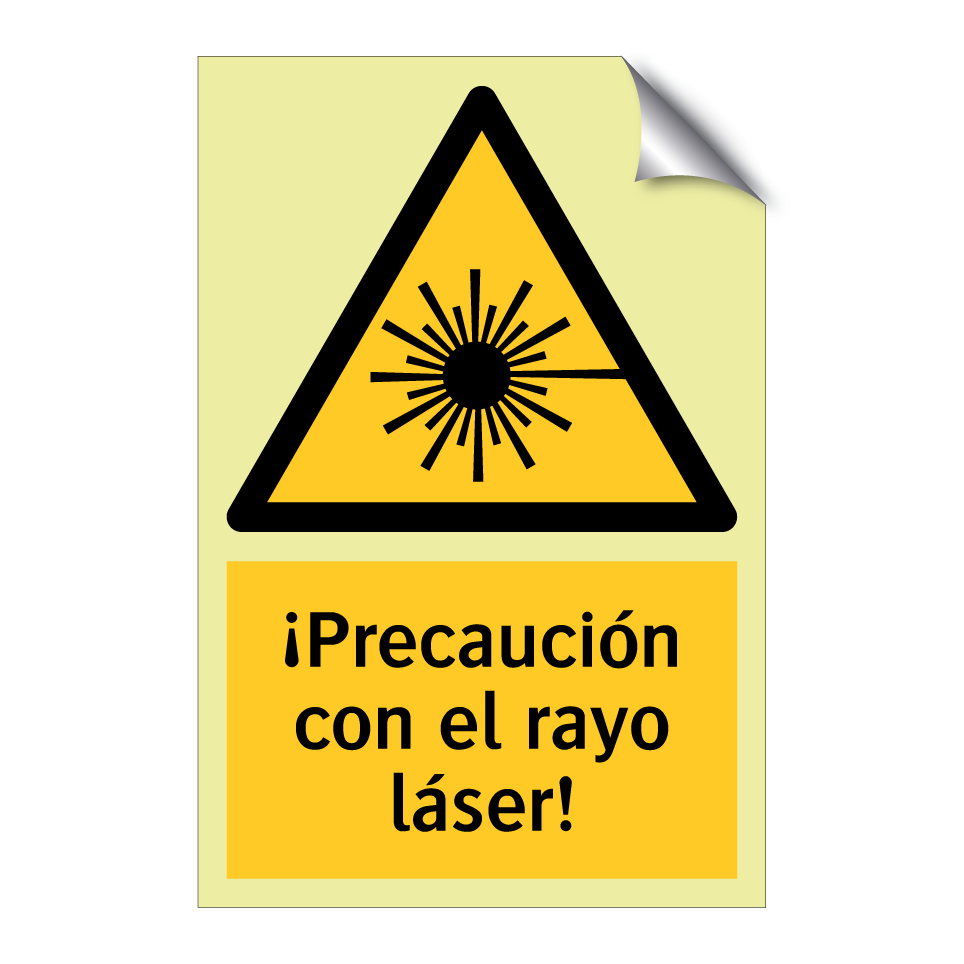 ¡Precaución con el rayo láser!