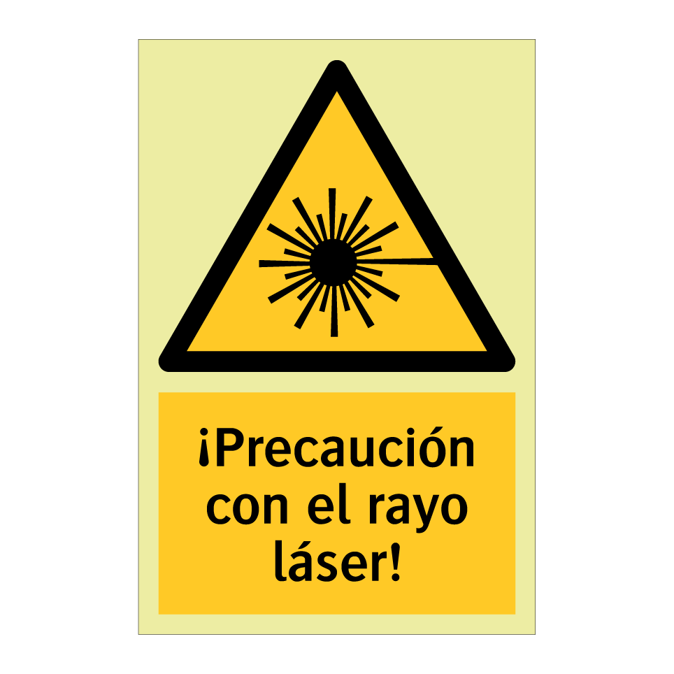 ¡Precaución con el rayo láser!