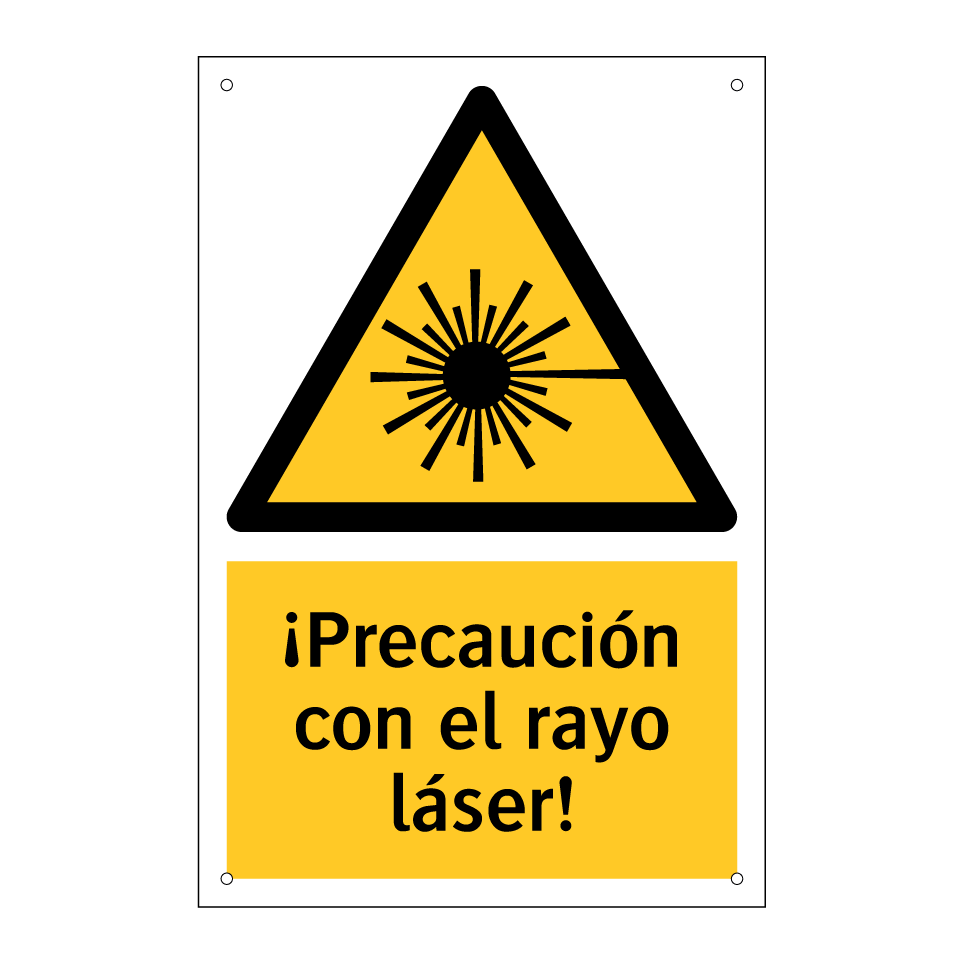 ¡Precaución con el rayo láser!