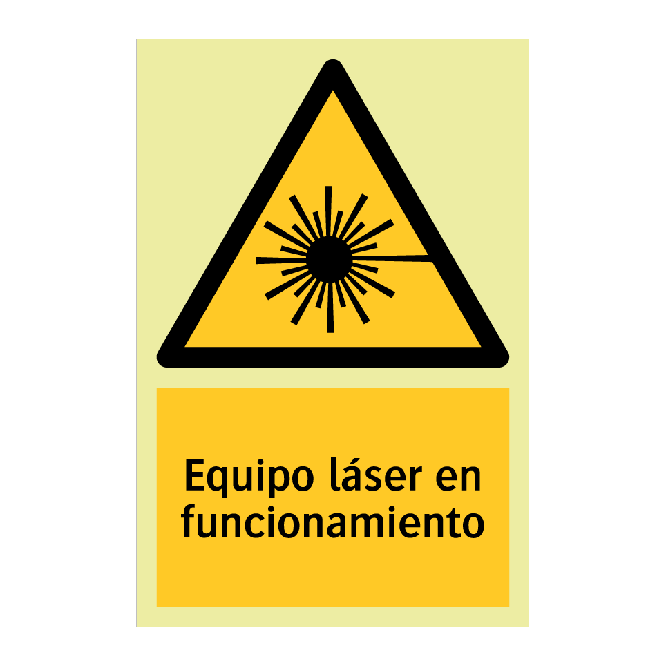 Equipo láser en funcionamiento