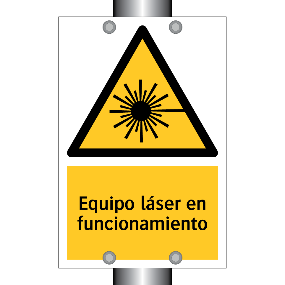 Equipo láser en funcionamiento