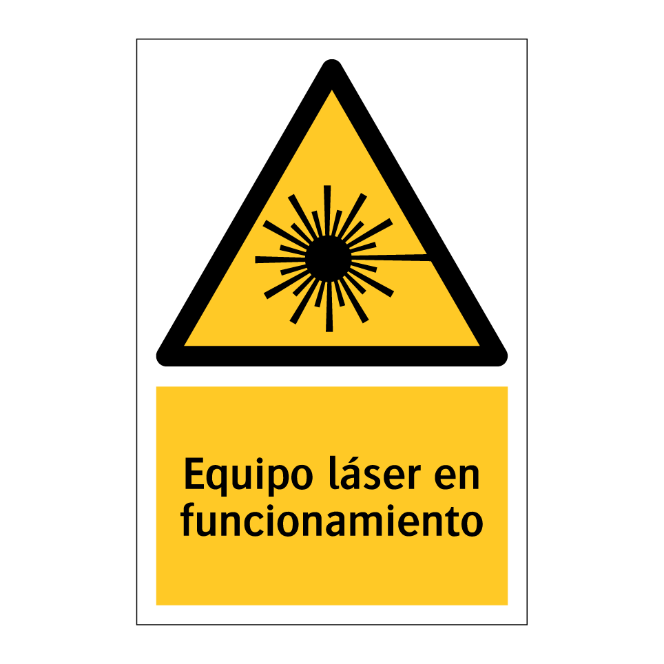 Equipo láser en funcionamiento