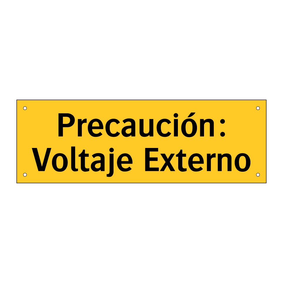 Precaución: Voltaje Externo