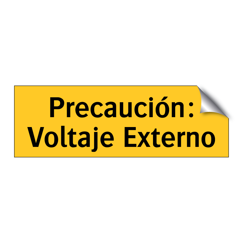 Precaución: Voltaje Externo