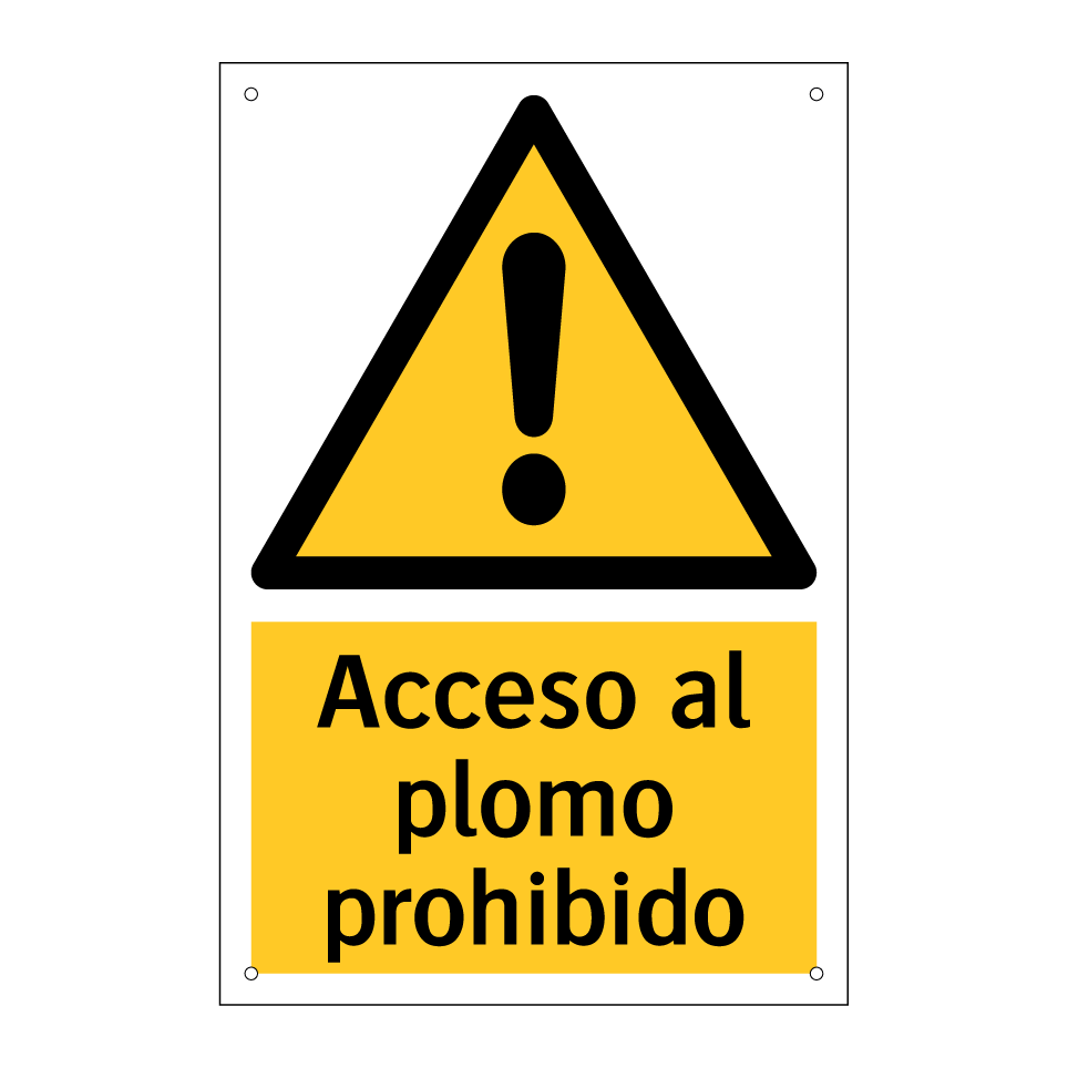 Acceso al plomo prohibido