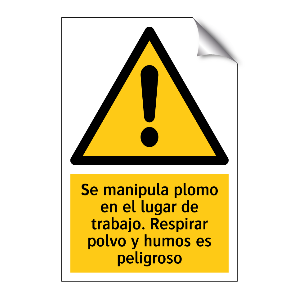 Se manipula plomo en el lugar de trabajo. Respirar polvo y humos es peligroso