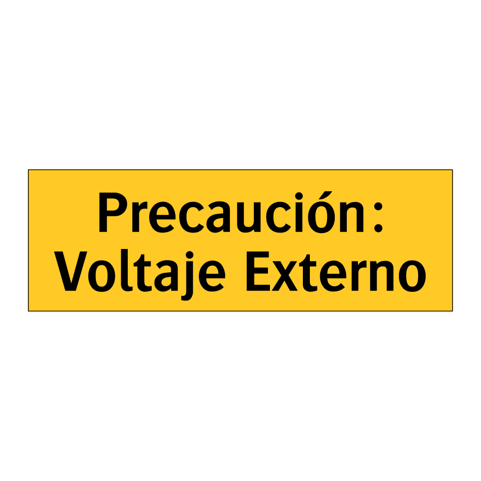 Precaución: Voltaje Externo