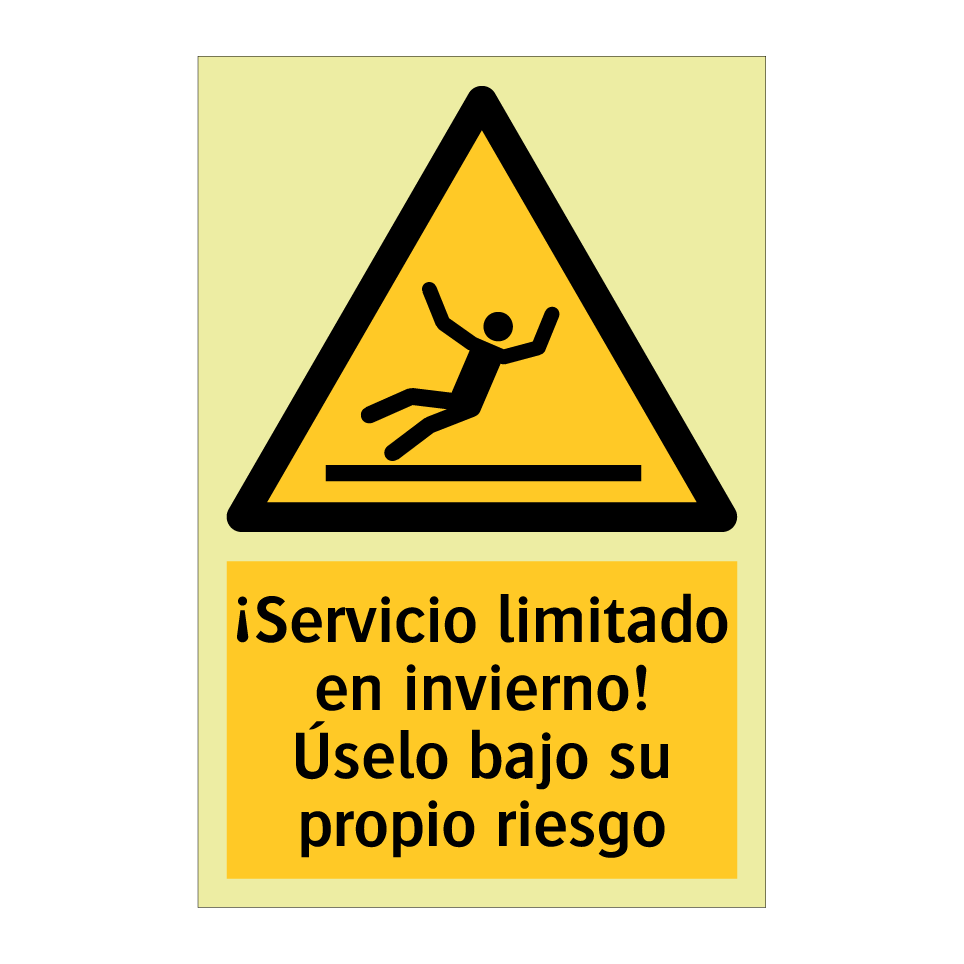 ¡Servicio limitado en invierno! Úselo bajo su propio riesgo