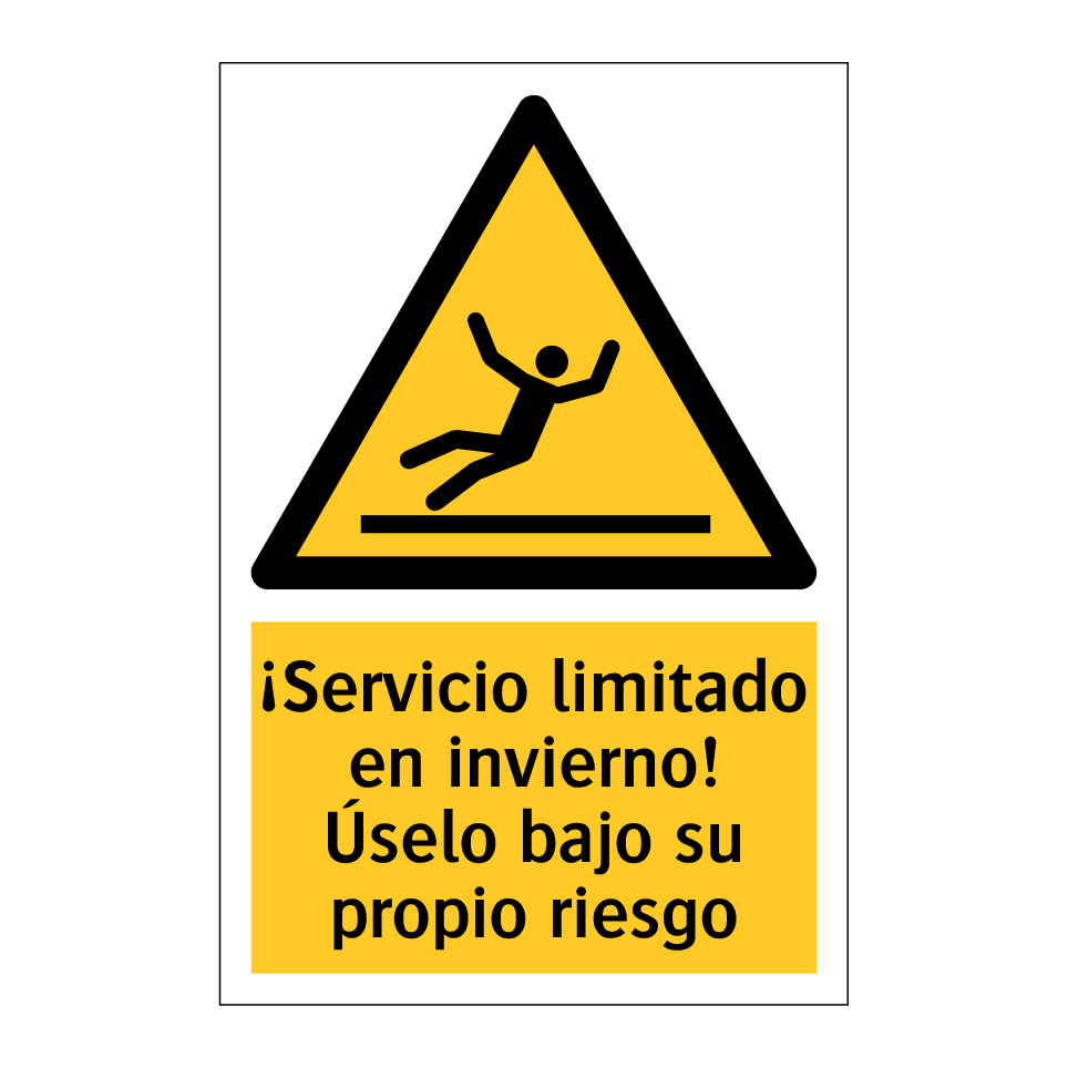 ¡Servicio limitado en invierno! Úselo bajo su propio riesgo