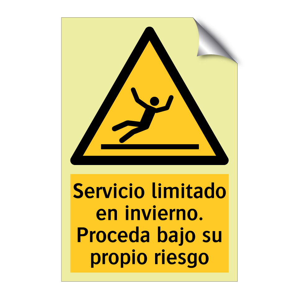 Servicio limitado en invierno. Proceda bajo su propio riesgo