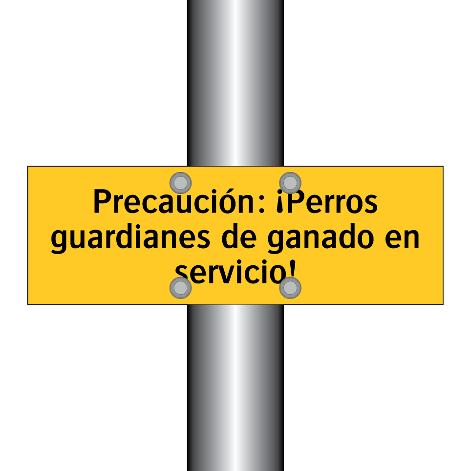 Precaución: ¡Perros guardianes de ganado en servicio!