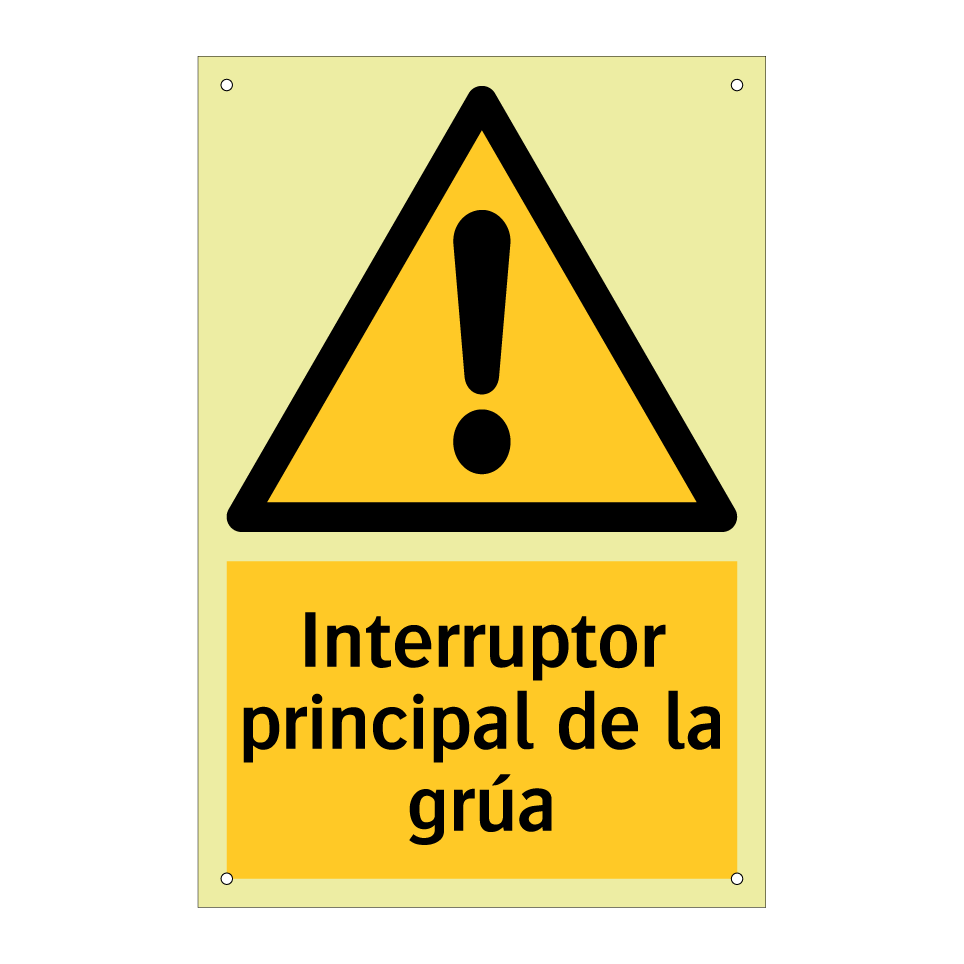 Interruptor principal de la grúa