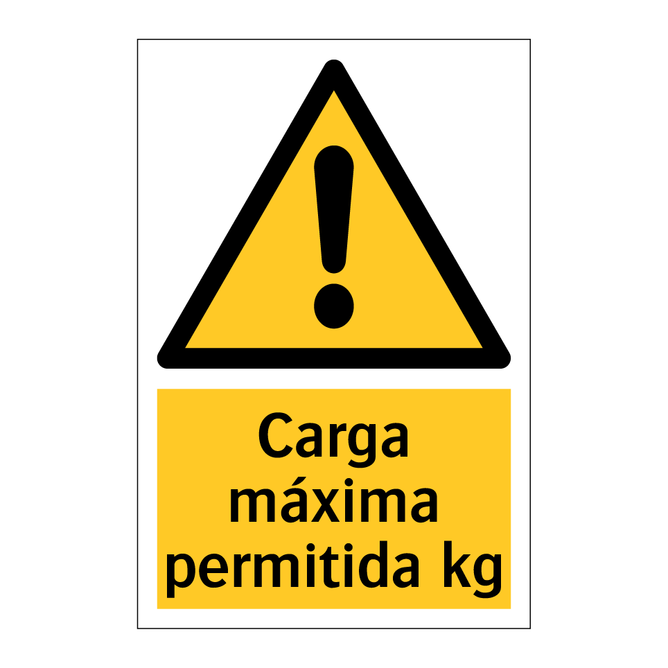 Carga máxima permitida kg