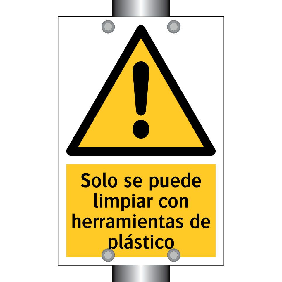 Solo se puede limpiar con herramientas de plástico