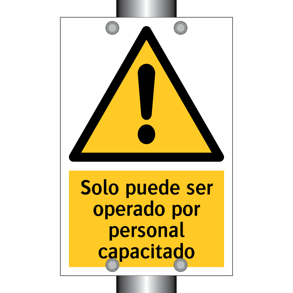 Solo puede ser operado por personal capacitado