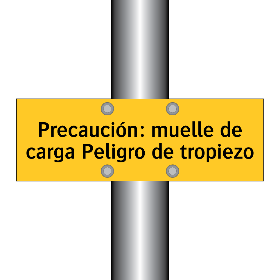 Precaución: muelle de carga Peligro de tropiezo