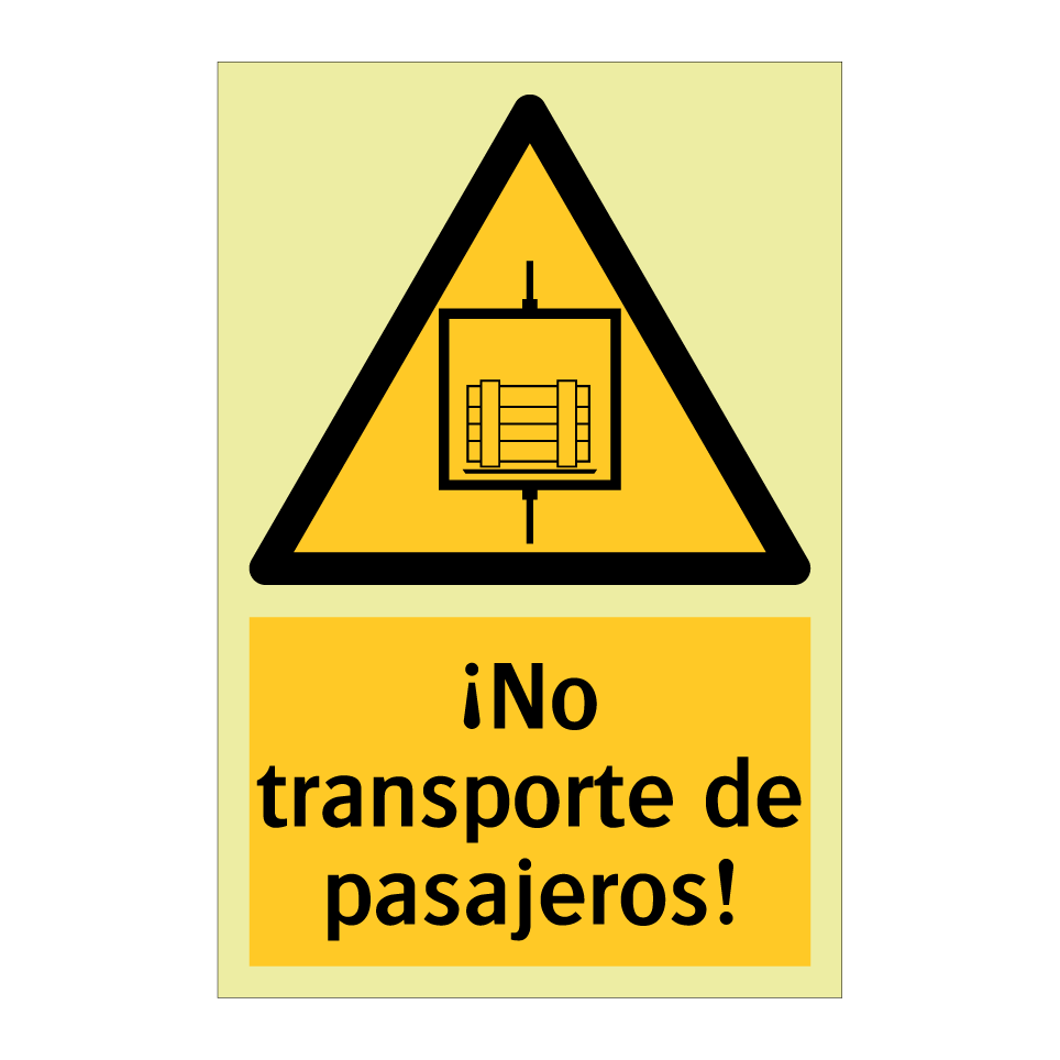 ¡No transporte de pasajeros!