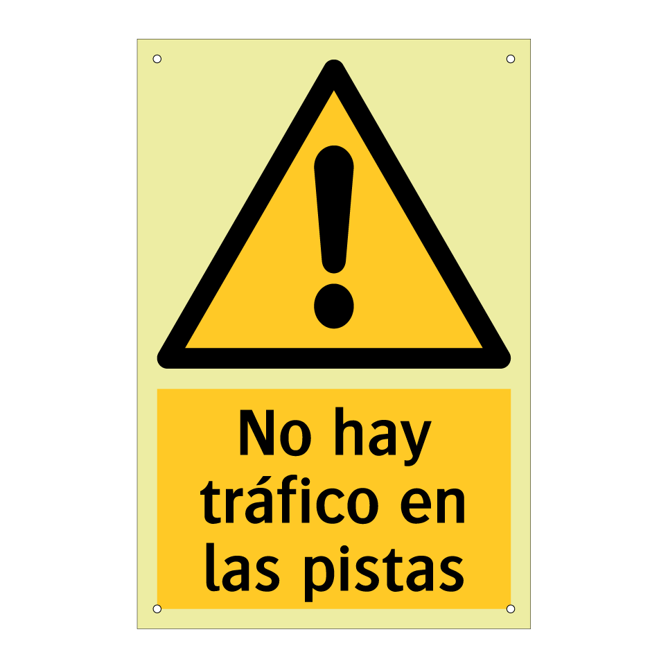 No hay tráfico en las pistas