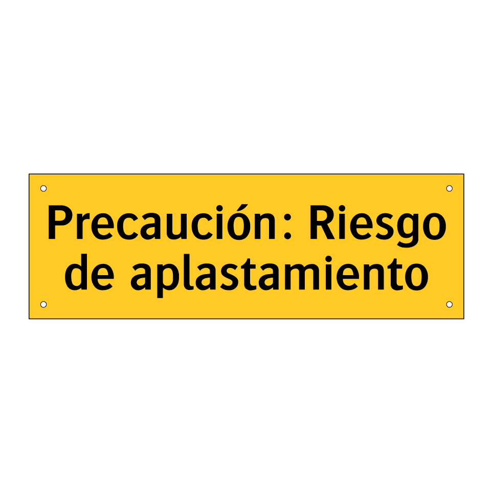 Precaución: Riesgo de aplastamiento