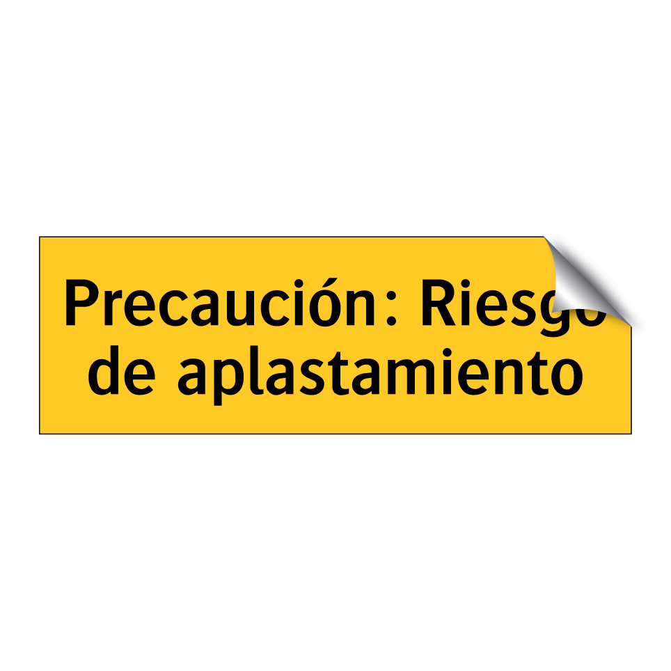 Precaución: Riesgo de aplastamiento
