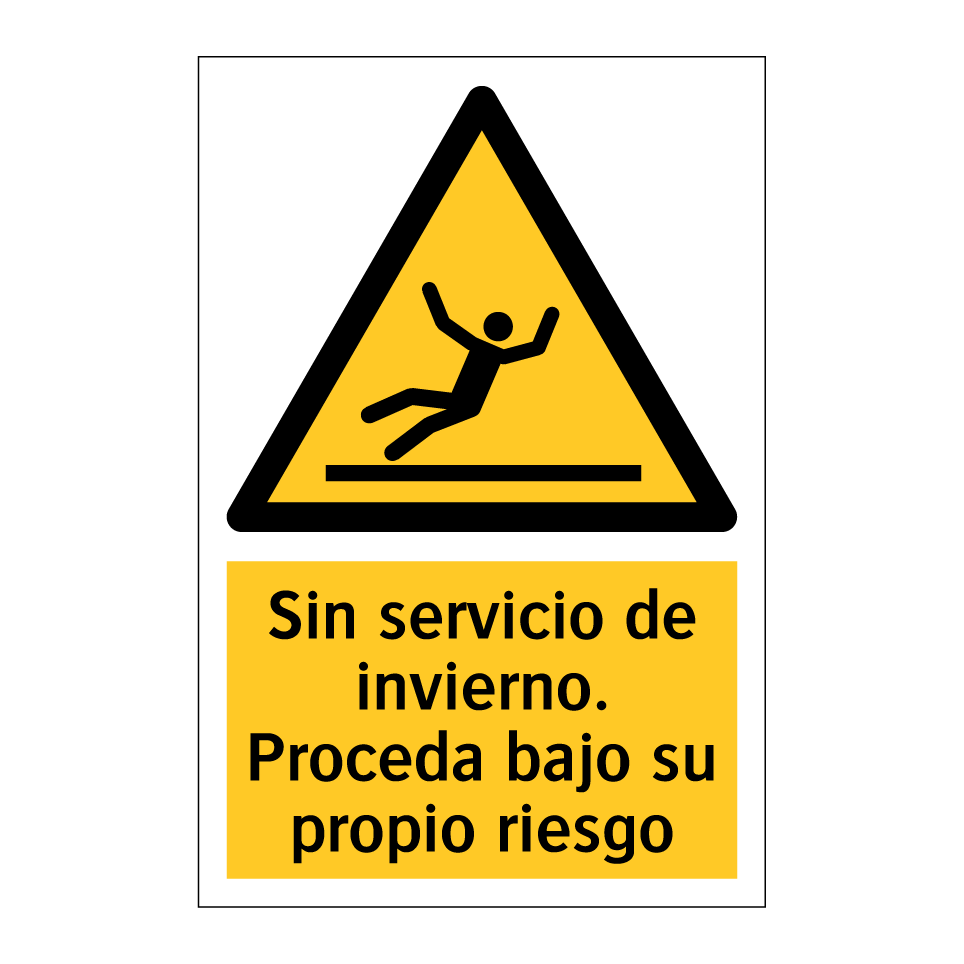 Sin servicio de invierno. Proceda bajo su propio riesgo
