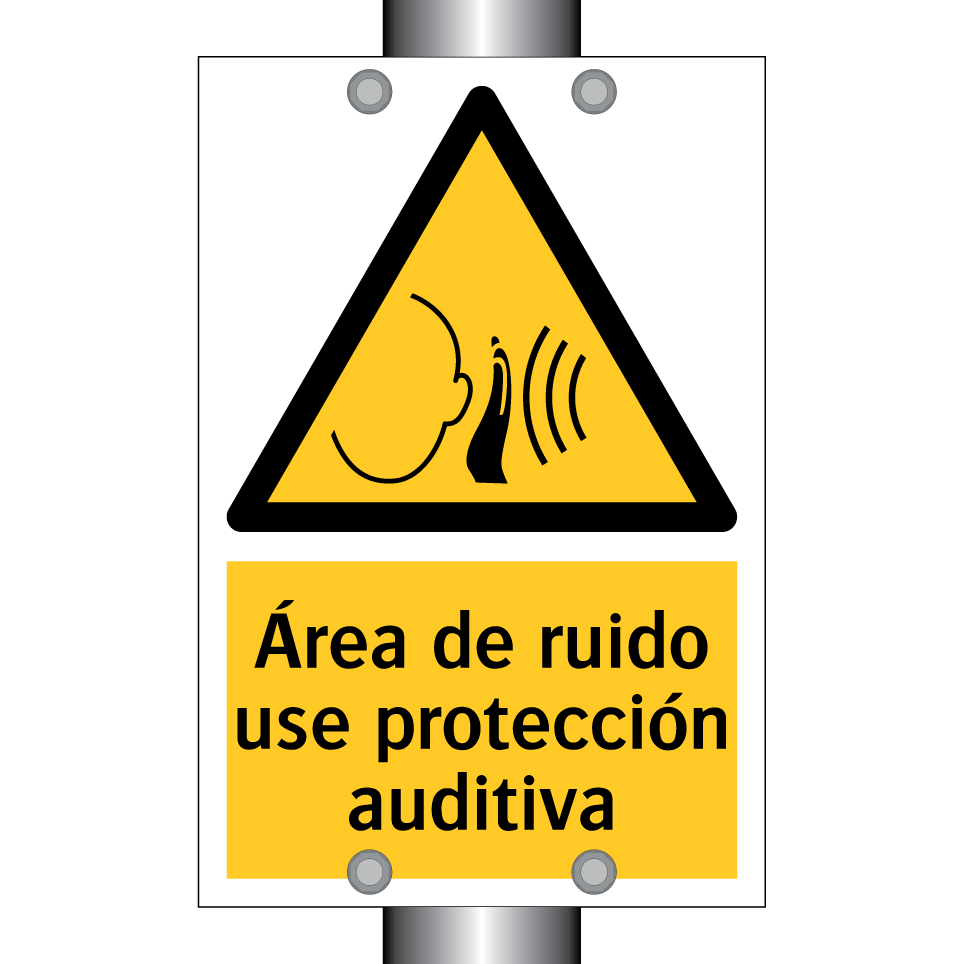Área de ruido use protección auditiva