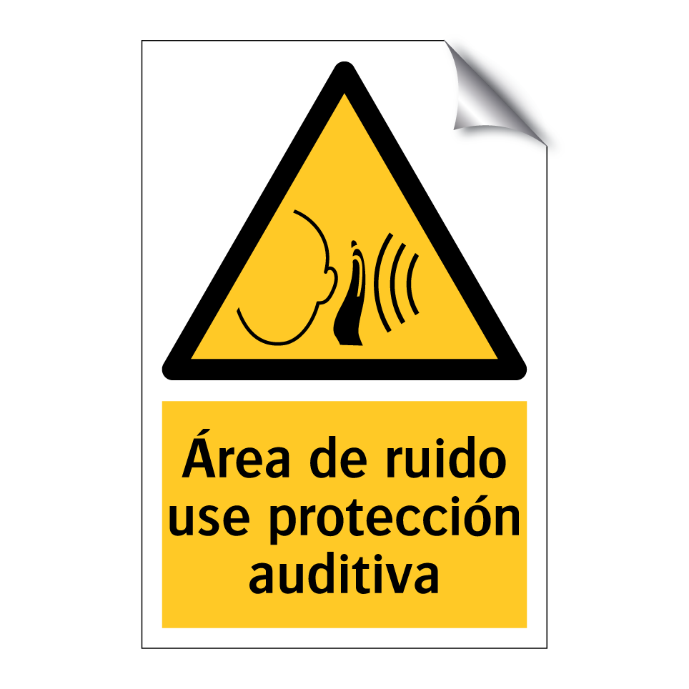 Área de ruido use protección auditiva