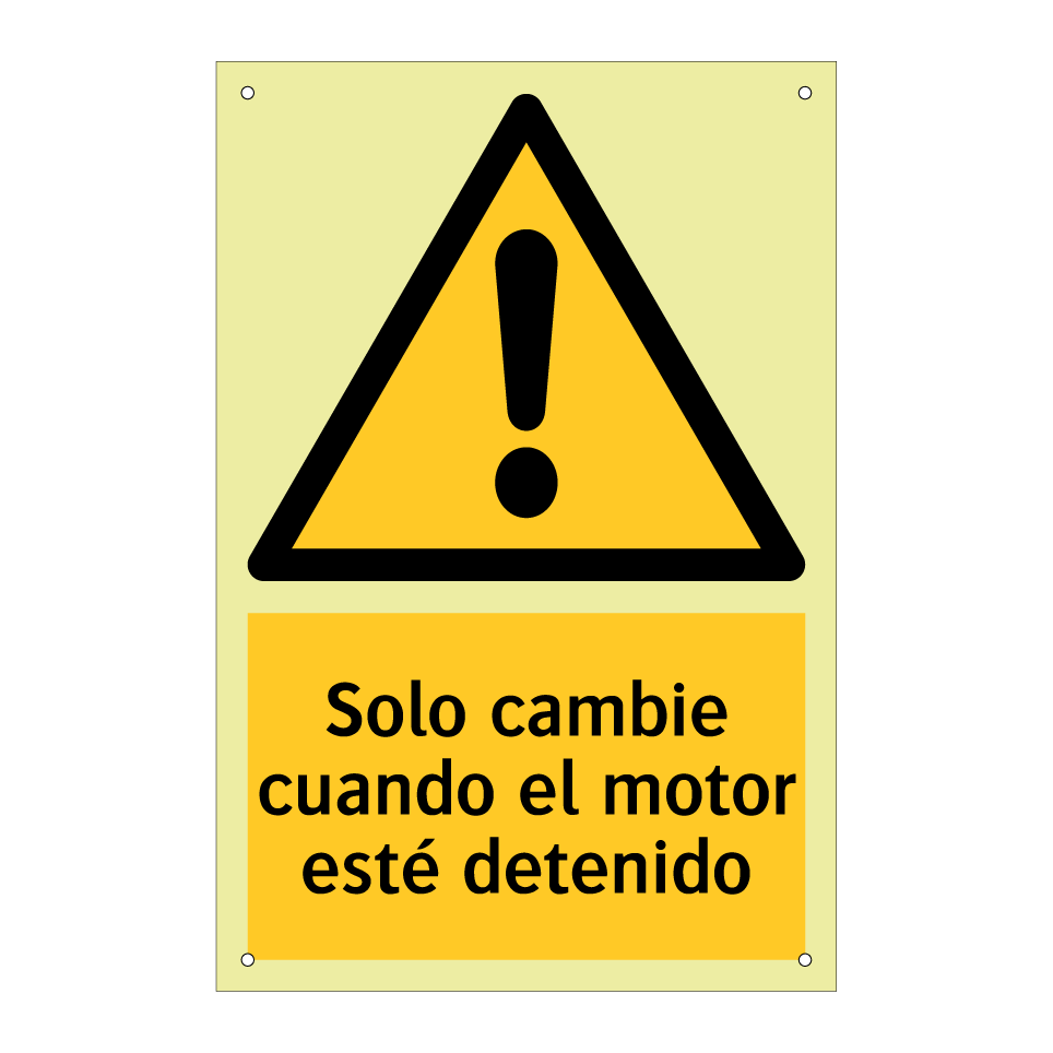 Solo cambie cuando el motor esté detenido