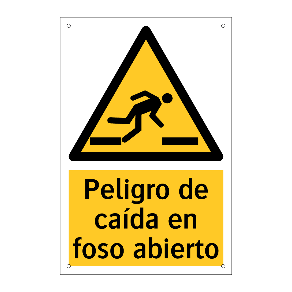 Peligro de caída en foso abierto